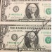 UNITED STATES OF AMERICA 1981 . ONE 1 DOLLAR BANKNOTES . UNCUT SHEET OF 16